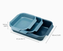 Carica l'immagine nel visualizzatore di Gallery, SET 3 TEGLE DA FORNO ANTIADERENTI ( BLU)