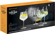 Carica l'immagine nel visualizzatore di Gallery, SET 4CALICI GIN TONIC C/CANNUCCE