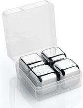 Carica l'immagine nel visualizzatore di Gallery, SET 4 CUBI REFRIGERANTI ACCIAIO INOX RIUTILIZZABILI