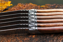 Carica l'immagine nel visualizzatore di Gallery, SET 6 COLTELLI BISTECCA MANICO LEGNO PALISSANDRO