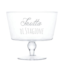 Carica l'immagine nel visualizzatore di Gallery, ALZATA IN VETRO "FRUTTA DI STAGIONE" CM. 26,5X24H