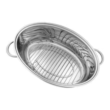 Carica l'immagine nel visualizzatore di Gallery, PENTOLA OVALE PER ARROSTO ACCIAIO INOX PLUS