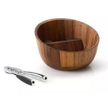 Carica l'immagine nel visualizzatore di Gallery, CIOTOLA IN LEGNO DI ACACIA CON SCHIACCIANOCI ( CM. 20)