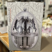 Carica l'immagine nel visualizzatore di Gallery, OVETTO PORTAPOSATE GIREVOLE IN METACRILATO C/POSATE P/6 CM. 20X30H