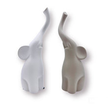 Carica l'immagine nel visualizzatore di Gallery, COPPIA ELEFANTI IN CERAMICA( CM. 33 H) (BN./TORT.OPACO,BN./GR.LUCIDO)