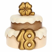 Carica l'immagine nel visualizzatore di Gallery, TORTA "18 ANNI" IN CERAMICA CON QUADRIFOGLIO