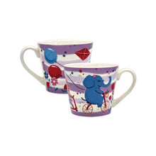 Carica l'immagine nel visualizzatore di Gallery, TAZZA COLAZIONE IN PORCELLANA "AVVENTURE FELICI"(VARI DECORI)