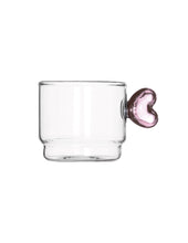 Carica l'immagine nel visualizzatore di Gallery, SET 4 TAZZINE IN VETRO IMPILABILI "CUORE"