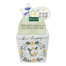 Carica l'immagine nel visualizzatore di Gallery, VASETTO PORTAPIANTINA " DI FIORE IN FIORE" (CM.8X8X7H) C/CARTA PIANTABILE