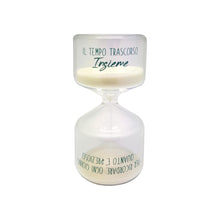 Carica l'immagine nel visualizzatore di Gallery, CLESSIDRA IN VETRO BOROS." TRASPARENZE" CM. 7,5X9,5H