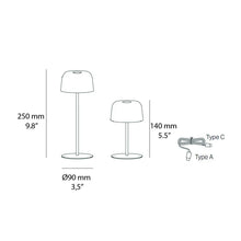 Carica l'immagine nel visualizzatore di Gallery, LAMPADA DA TAV.A BATTERIA " AI LATI 1+1"