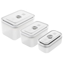 Carica l'immagine nel visualizzatore di Gallery, SET 3 CONTENITORI IN PLASTICA SOTTOVUOTO " FRESH % SAVE"