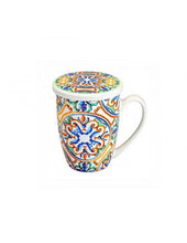 Carica l'immagine nel visualizzatore di Gallery, TAZZA TISANA C/FILTRO INOX MEDICEA ( CF.REGALO) VARI DECORI DISP.