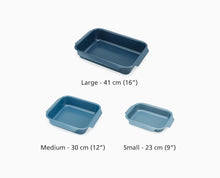 Carica l&#39;immagine nel visualizzatore di Gallery, SET 3 TEGLE DA FORNO ANTIADERENTI ( BLU)
