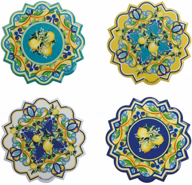 SET 4 SOTTOBICCHIERI IN CERAMICA E SUGHERO 