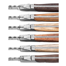 Carica l&#39;immagine nel visualizzatore di Gallery, SET 6 COLTELLI BISTECCA &quot; LUXURY LINE&quot; MIXED-WOOD
