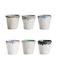 Carica l&#39;immagine nel visualizzatore di Gallery, SET 6 BICCHIERINI LIQUORE IN CERAMICA ( VARI DECORI)
