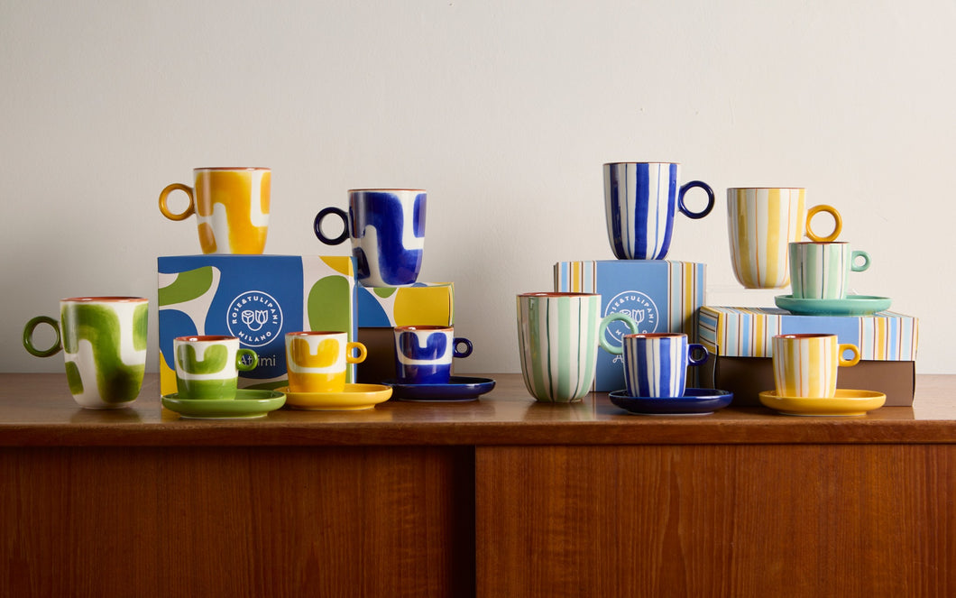 SET 6 TAZZE CAFFE' IN GRES COLL.