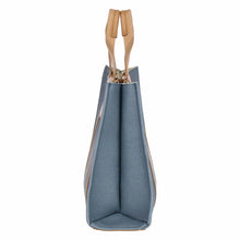 Carica l'immagine nel visualizzatore di Gallery, Borsa in tessuto denim c/manici e tracolla ( 29,5x10,5x24,5 CM.H)
