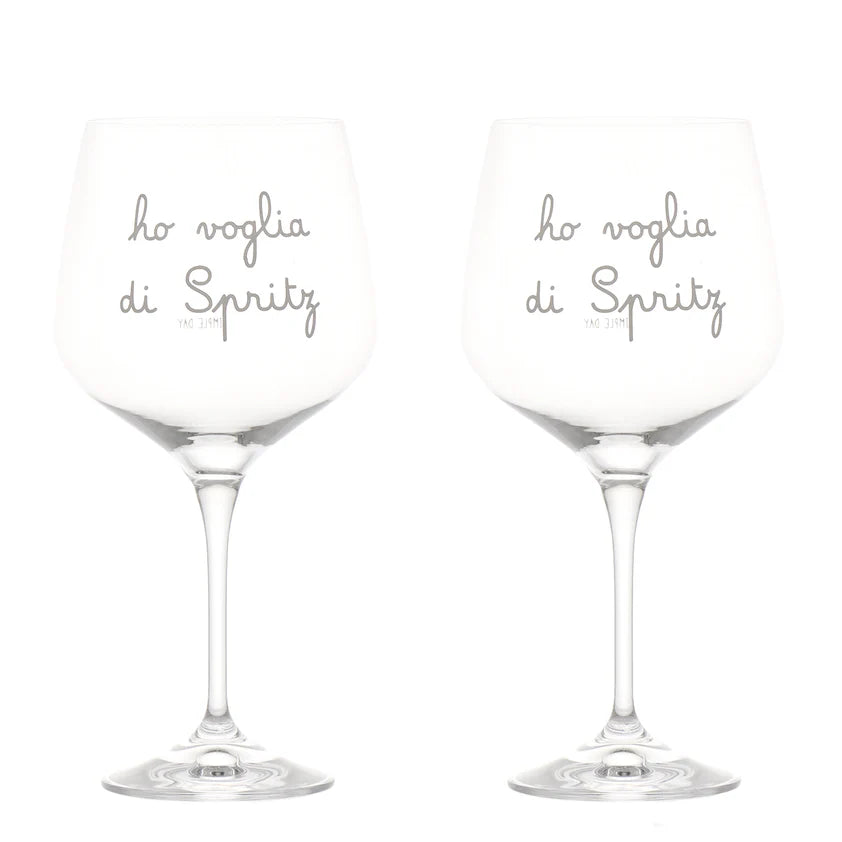 SET 2 CALICI COCKTAIL C/SCRITTA CL.82