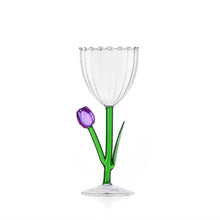 Carica l'immagine nel visualizzatore di Gallery, CALICE IN VETRO OTTICO "BOTANICA" (TULIPANO) CM.8,5X20,5H
