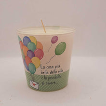 Carica l&#39;immagine nel visualizzatore di Gallery, CANDELA PROF.IN VASETTO DI VETRO( CM. 7,5X7,5) VARI SOGGETTI

