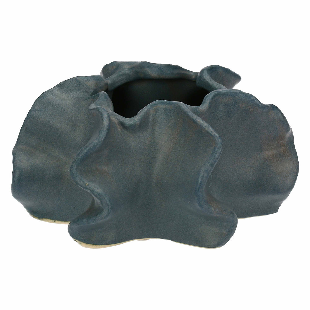 COPRIVASO IN CERAMICA COL.BLU CM.18X9