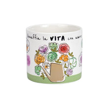 Carica l'immagine nel visualizzatore di Gallery, MINI CACHEPOT IN CERAMICA "POSITIVETIME" ( CM. 10X9) ( VARI DECORI)
