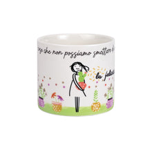 Carica l'immagine nel visualizzatore di Gallery, MINI CACHEPOT IN CERAMICA "POSITIVETIME" ( CM. 10X9) ( VARI DECORI)
