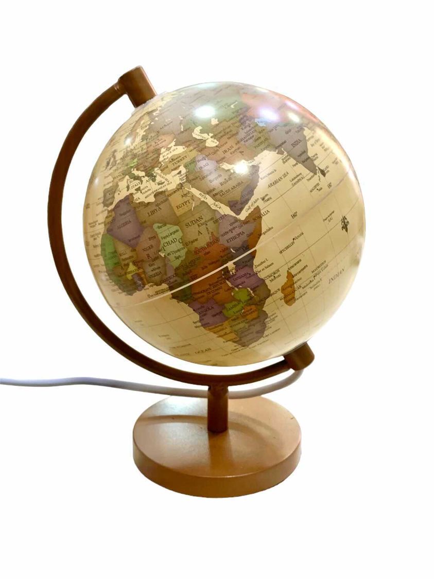LAMPADA MAPPAMONDO IN PVC E METALLO ( CM. 20X28H)