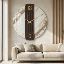 Carica l'immagine nel visualizzatore di Gallery, OROLOGIO EFF.MARMO C/DOGHE IN LEGNO  " AURA "CM. 60
