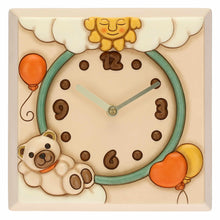 Carica l&#39;immagine nel visualizzatore di Gallery, OROLOGIO DA PARETE IN CERAMICA &quot; TEDDY&quot;( CM.20,5X20,5X4,5)
