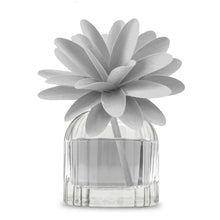 Carica l&#39;immagine nel visualizzatore di Gallery, PROFUMATORE PER AMBIENTE &quot;FLOWER&quot;IN VETRO C/FIORE IN LEGNO DI BETULLA CL.60
