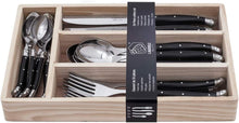 Carica l'immagine nel visualizzatore di Gallery, SERV.POSATE ACC.INOX C/MANICO ABS 24 P.ZI.
