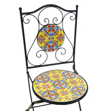 Carica l&#39;immagine nel visualizzatore di Gallery, TAVOLINO IN METALLO &quot;CATANIA&quot; C/2 SEDIE (TAV.CM 60X75-SEDIE 38X46X92H)
