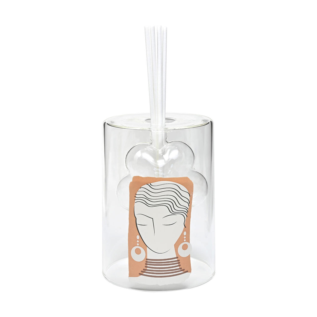 BOTTIGLIA  IN VETRO PER PROFUMO  C/BAST.( 70 ML)CM. 10 H