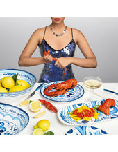 Carica l&#39;immagine nel visualizzatore di Gallery, VASSOIETTO RETT. IN MELAMINA &quot; BLUES&quot; CM.39,5X16,5,2,5H
