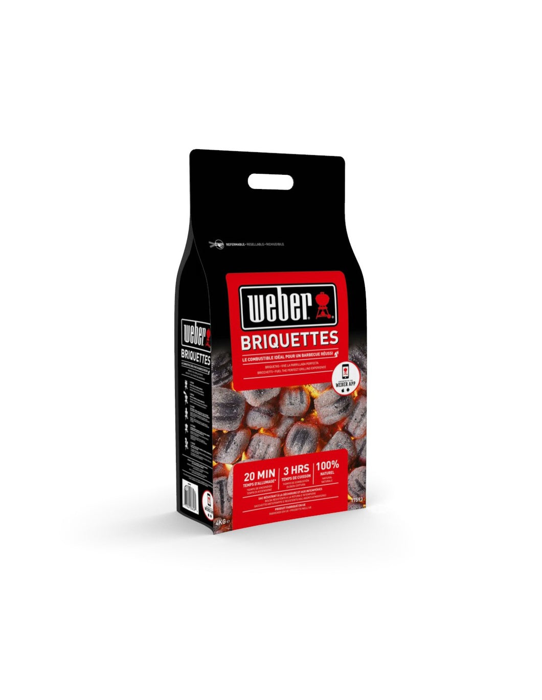BRICCHETTI DI CARBONE CF.4 KG. WEBER