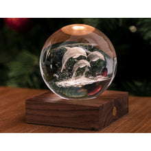 Carica l&#39;immagine nel visualizzatore di Gallery, LAMPADA &quot; AMBER CRYSTAL 3D&quot; ( SAILING/JUMPING)
