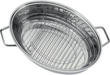 Carica l'immagine nel visualizzatore di Gallery, CUOCIARROSTO IN ACCIAIO INOX C/GRIGLIA " EXECUTIVE" ( CM. 40X29X18H)
