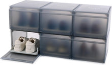 Carica l&#39;immagine nel visualizzatore di Gallery, KIT 6 SCATOLE PORTASCARPE C/BASE ESTRAIBILE ( 37,5L x 27,9l x 21,7H CM.)
