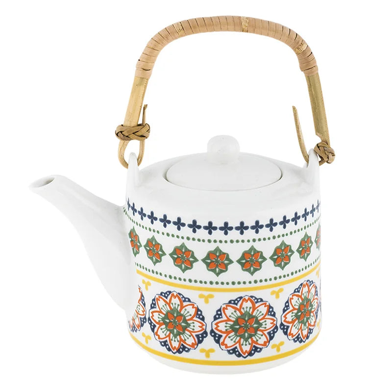 TEIERA IN PORCELLANA NEW BONE CHINA C/MANICO BAMBU'